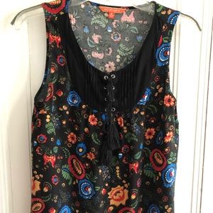 Modcloth Floral Sleeveless Top - image 1